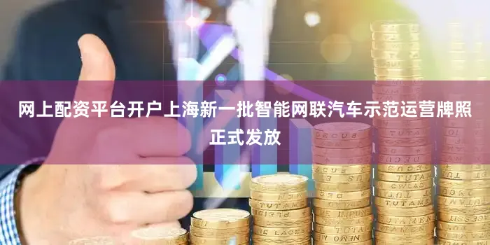 网上配资平台开户上海新一批智能网联汽车示范运营牌照正式发放